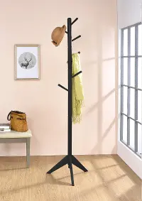 Black Wood Coat Rack
