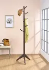 Espresso Wood Coat Rack