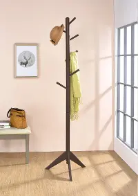 Espresso Wood Coat Rack