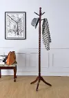 Traditional Cherry Wood Coat Rack