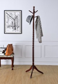 Traditional Cherry Wood Coat Rack