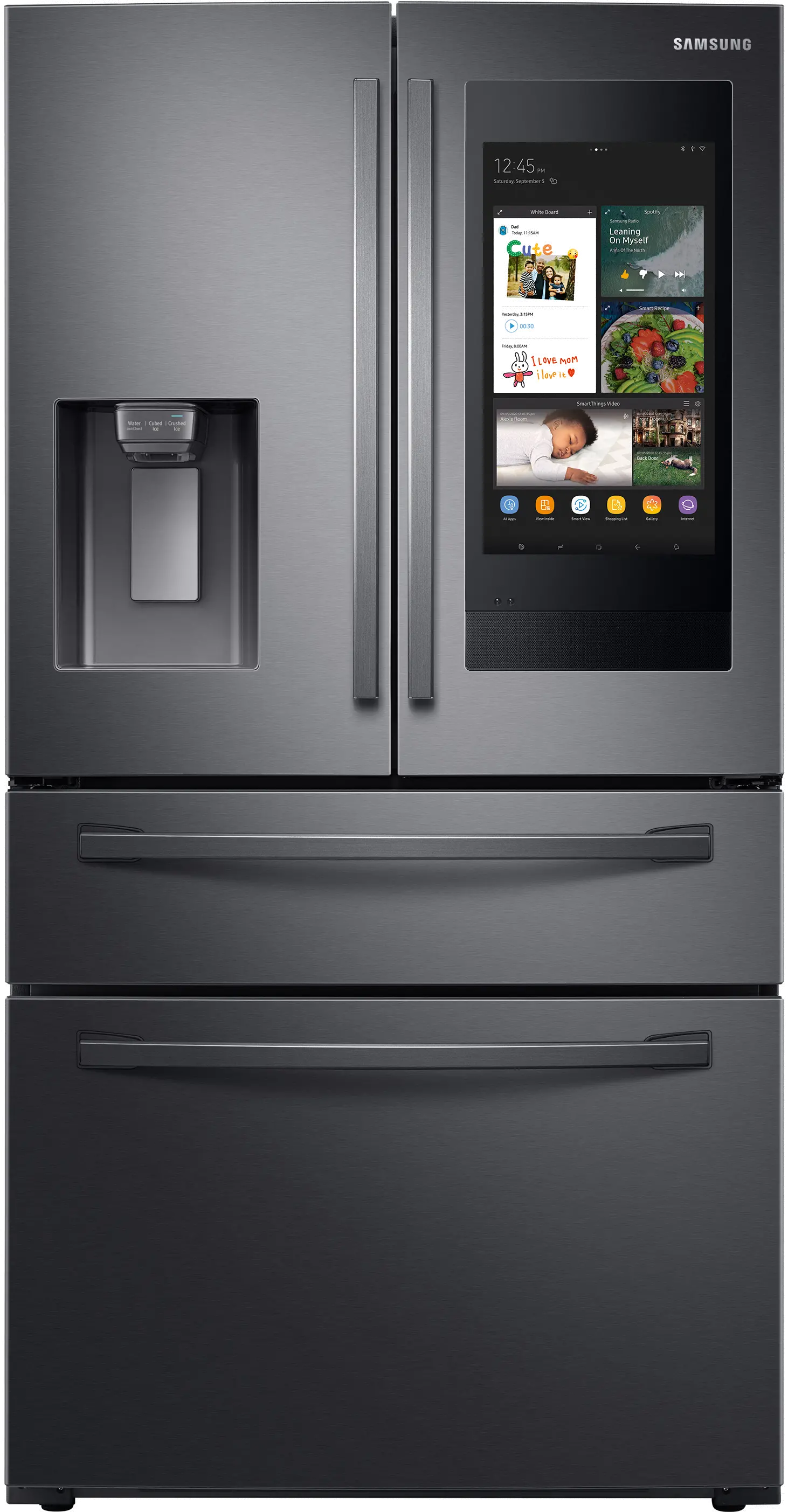 RF22R7551SG Samsung 22.4 cu ft 4 Door Refrigerator - Counter Depth Black Stainless Steel-1
