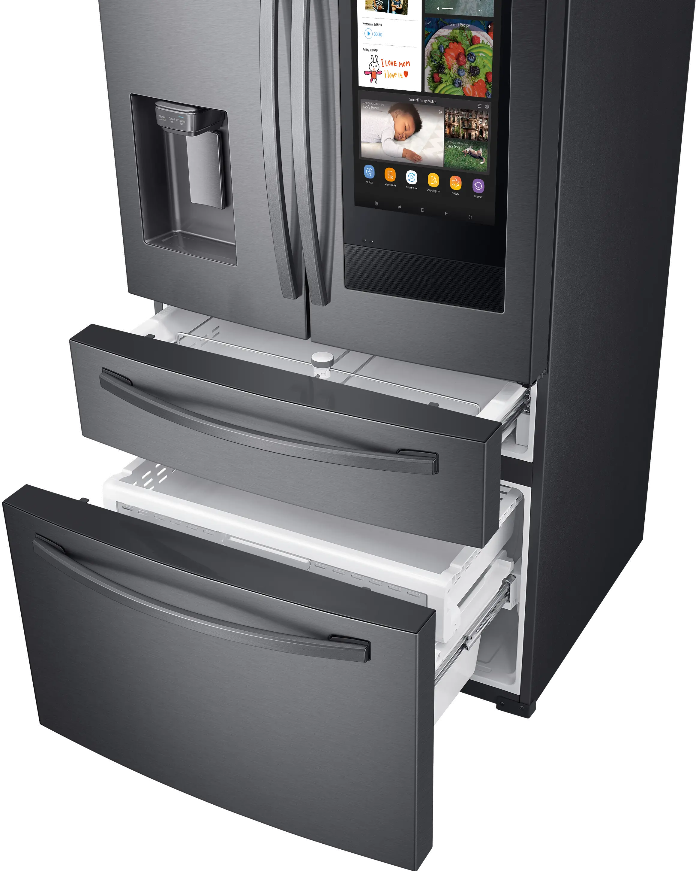 RF22R7551SG Samsung 22.4 cu ft 4 Door Refrigerator - Counter Depth Black Stainless Steel-2