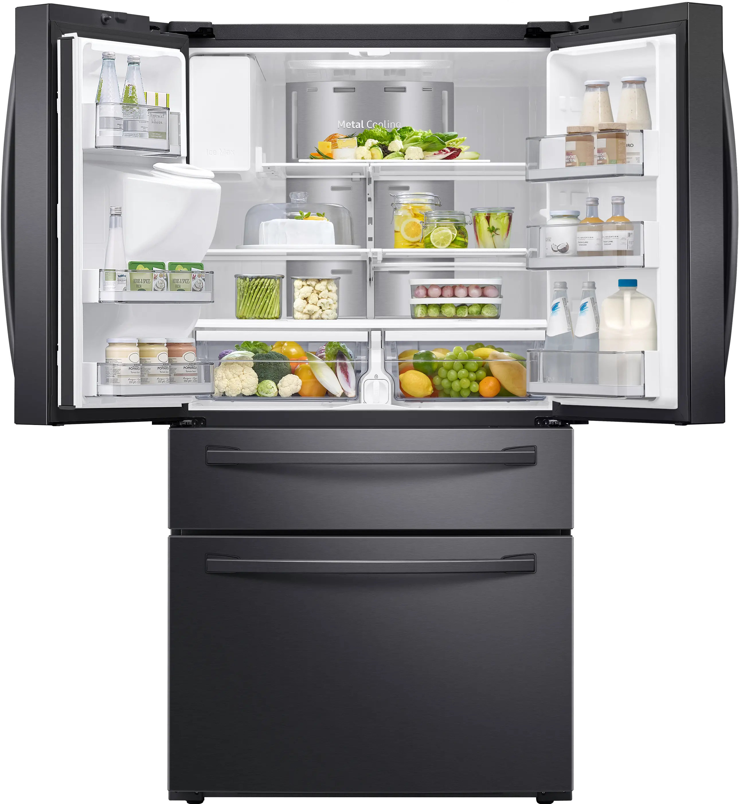 RF22R7551SG Samsung 22.4 cu ft 4 Door Refrigerator - Counter Depth Black Stainless Steel-3