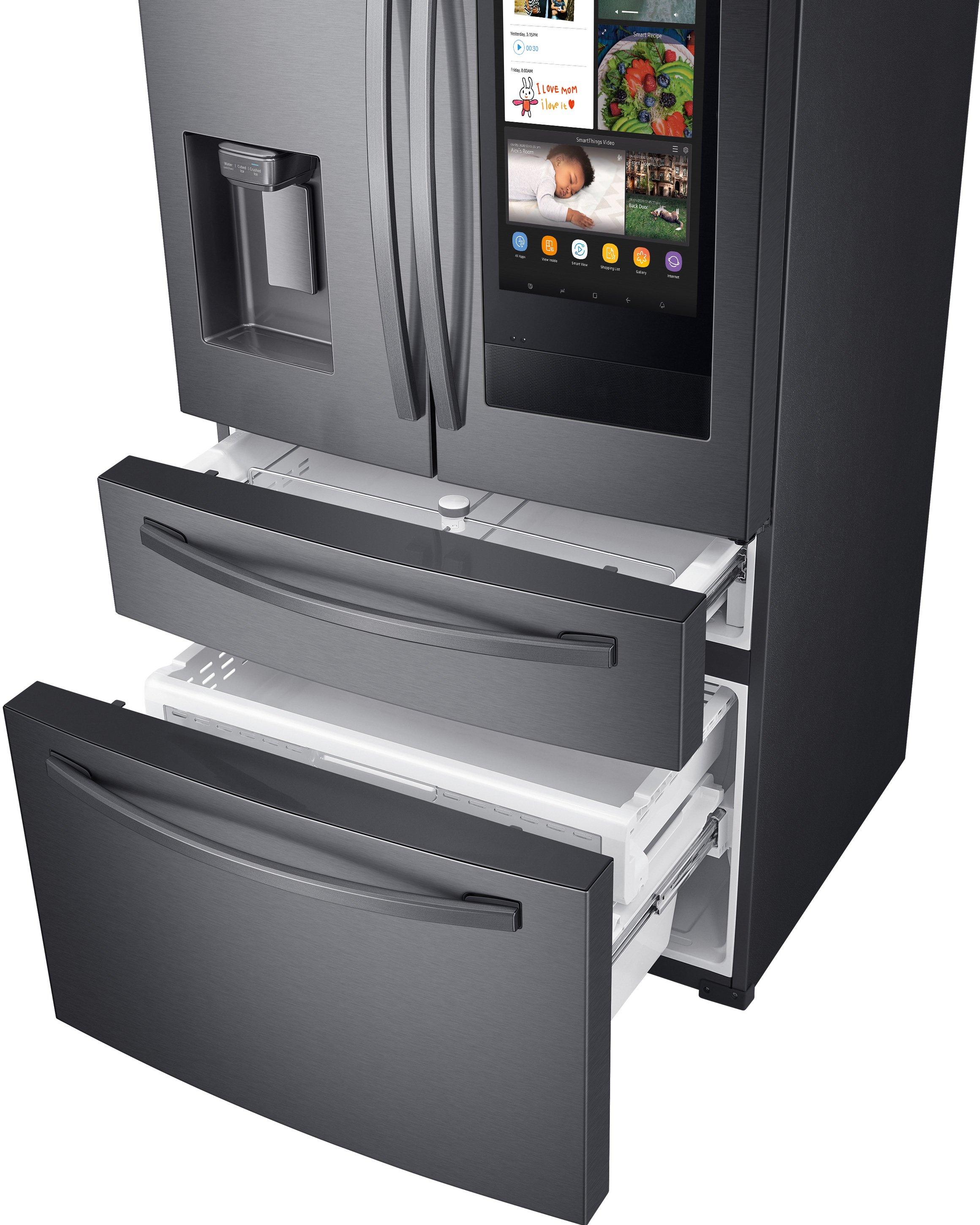RF22R7551SG Samsung 22.4 cu ft French Door Food Showcase Refrigerator - Counter Depth, 22.4 cu. ft., 36 Inch Black Stainless Steel-2