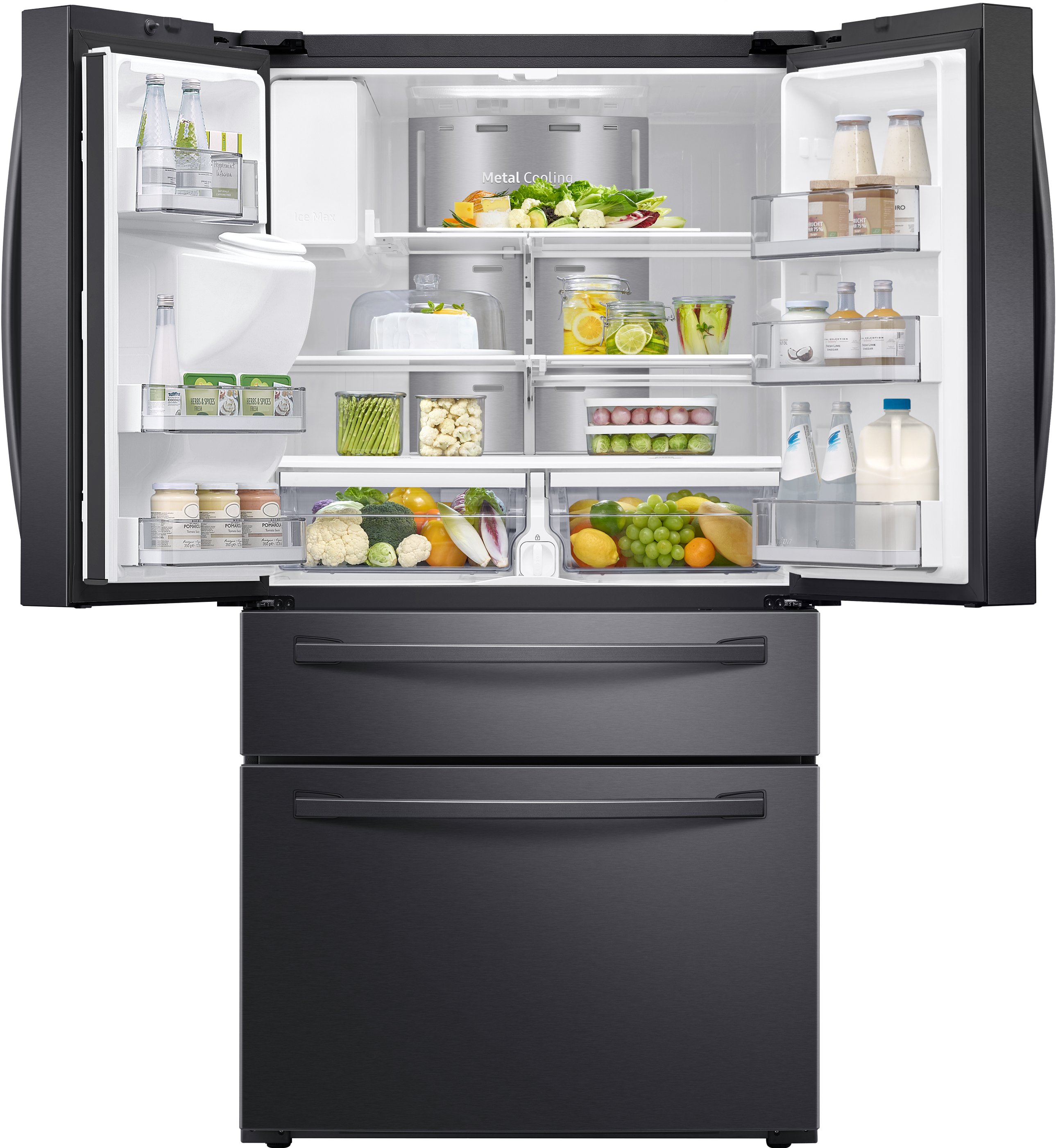 RF22R7551SG Samsung 22.4 cu ft French Door Food Showcase Refrigerator - Counter Depth, 22.4 cu. ft., 36 Inch Black Stainless Steel-3
