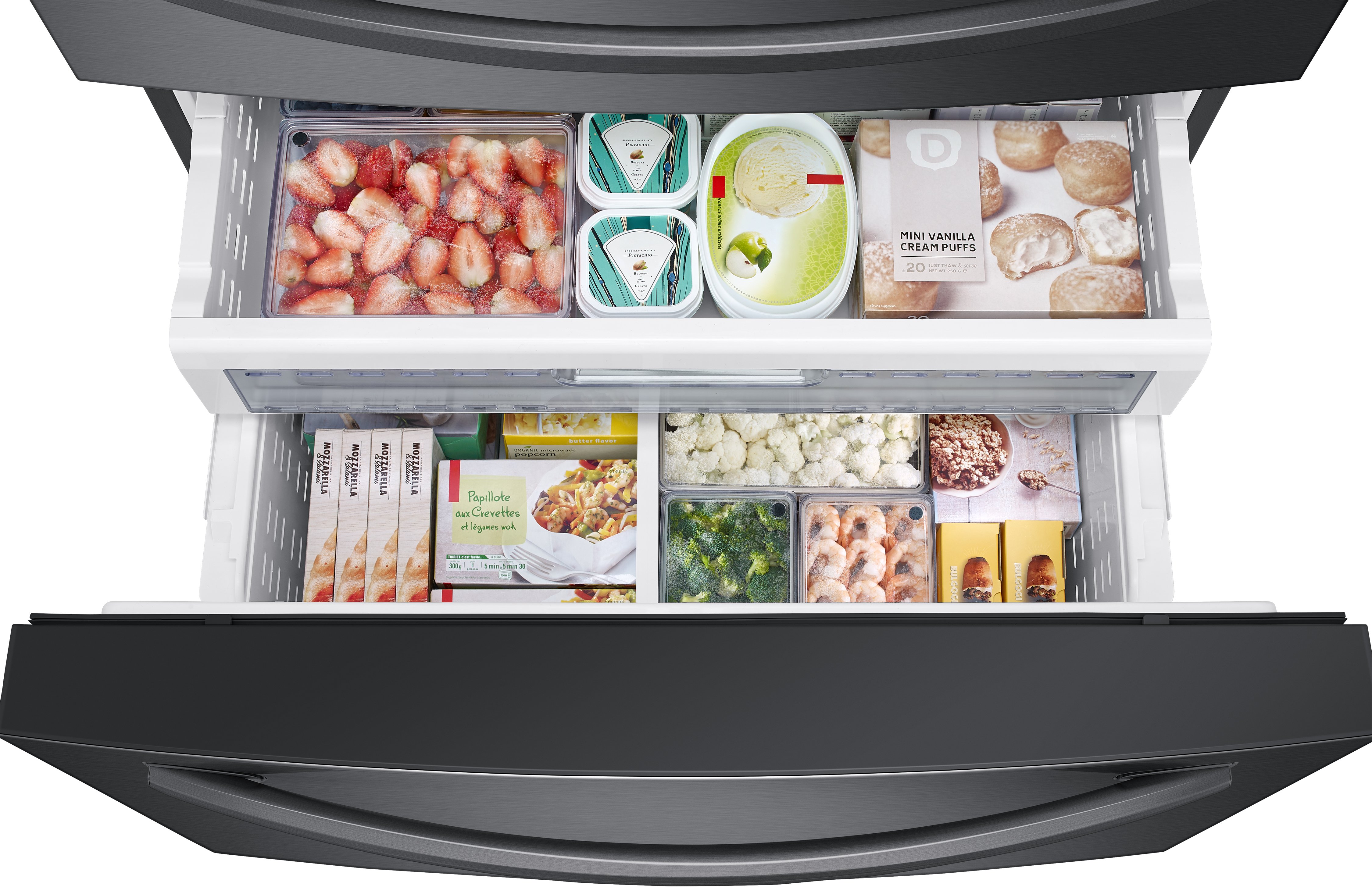 RF22R7551SG Samsung 22.4 cu ft French Door Food Showcase Refrigerator - Counter Depth, 22.4 cu. ft., 36 Inch Black Stainless Steel-4