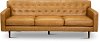 Mid Century Modern Caramel Leather Sofa - Rosa