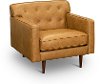 Mid Century Modern Caramel Leather Chair - Rosa