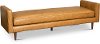 Mid Century Modern Caramel Leather Ottoman Bench - Rosa