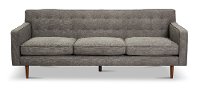 Mid Century Modern Storm Gray Sofa - Rosa