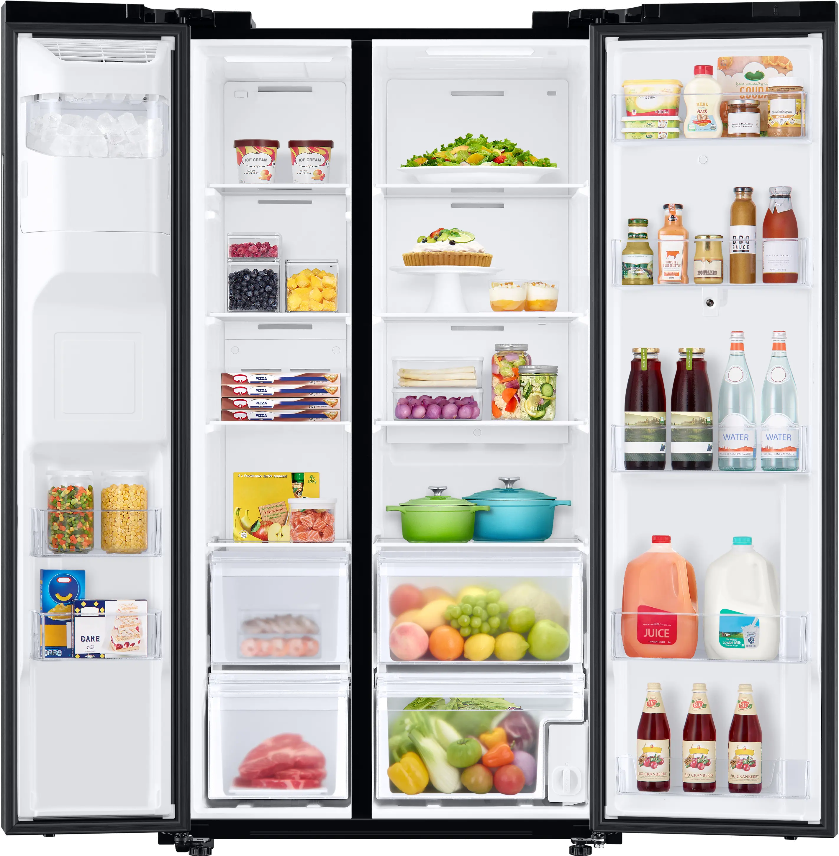 RS22T5561SG Samsung 22.5 cu ft Side by Side Refrigerator - Counter Depth Black Stainless Steel-2
