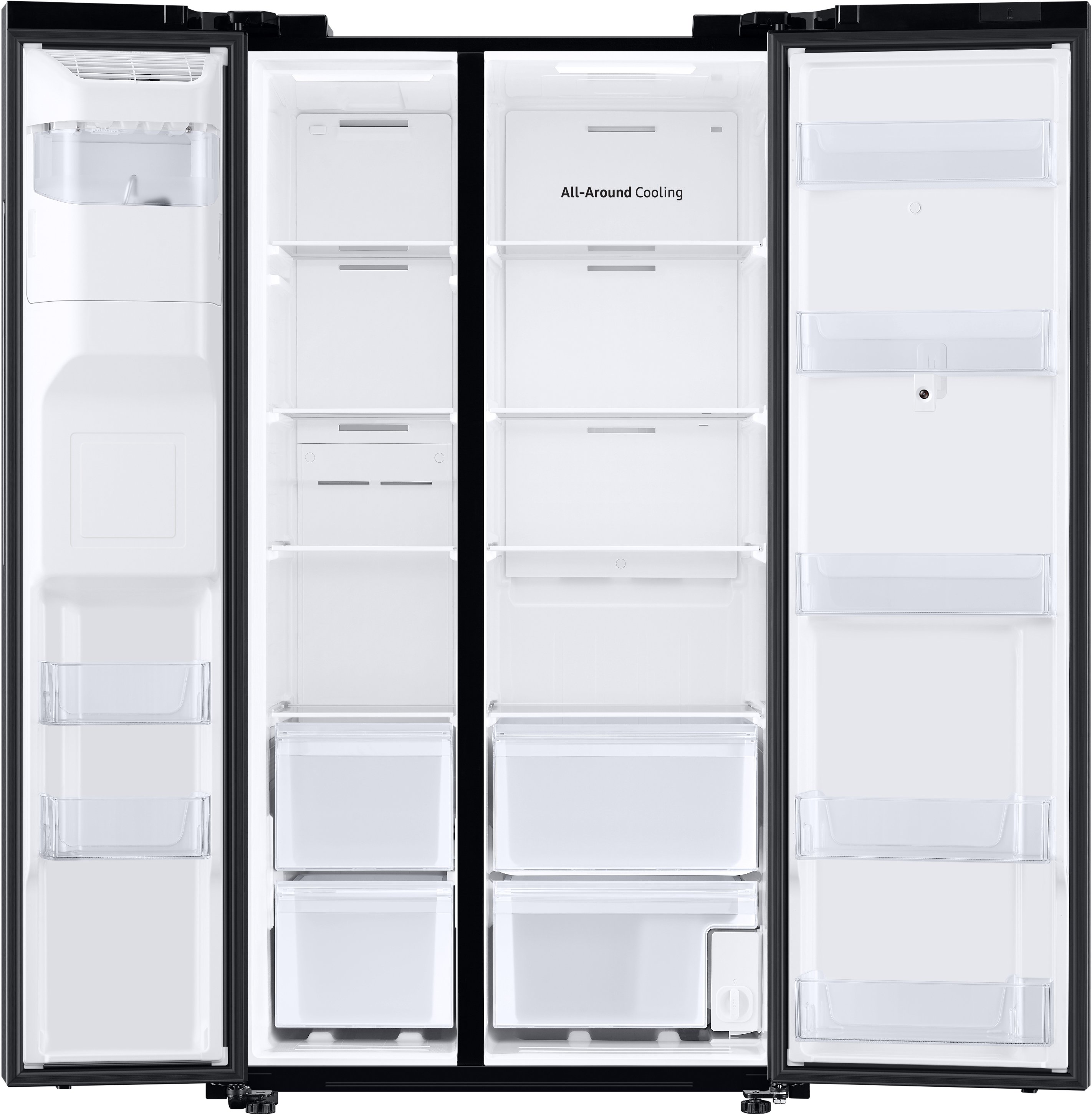 RS22T5561SG Samsung 36 Inch Side by Side Smart Refrigerator with Family Hub - Counter Depth, 22.5 cu. ft., Black Stainless Steel-4