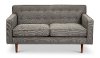 Mid Century Modern Storm Gray Loveseat - Rosa