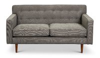 Mid Century Modern Storm Gray Loveseat - Rosa