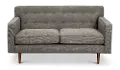 Rosa Mid Century Modern Storm Gray Loveseat