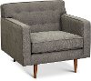 Mid Century Modern Storm Gray Chair - Rosa