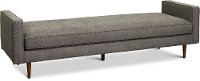 Mid Century Modern Storm Gray Ottoman Bench - Rosa