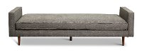 Mid Century Modern Storm Gray Ottoman Bench - Rosa-2