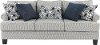 Marine Blue and Cream Striped Sofa - Santa Barbara
