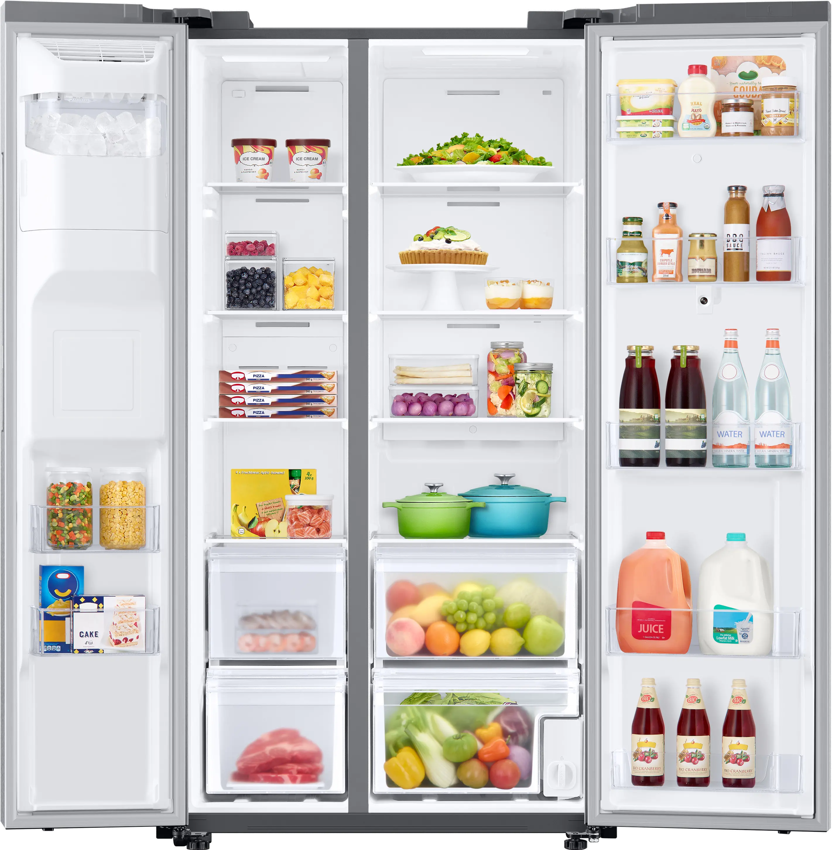 RS22T5561SR Samsung 22.5 cu ft Side by Side Refrigerator - Counter Depth Stainless Steel-2