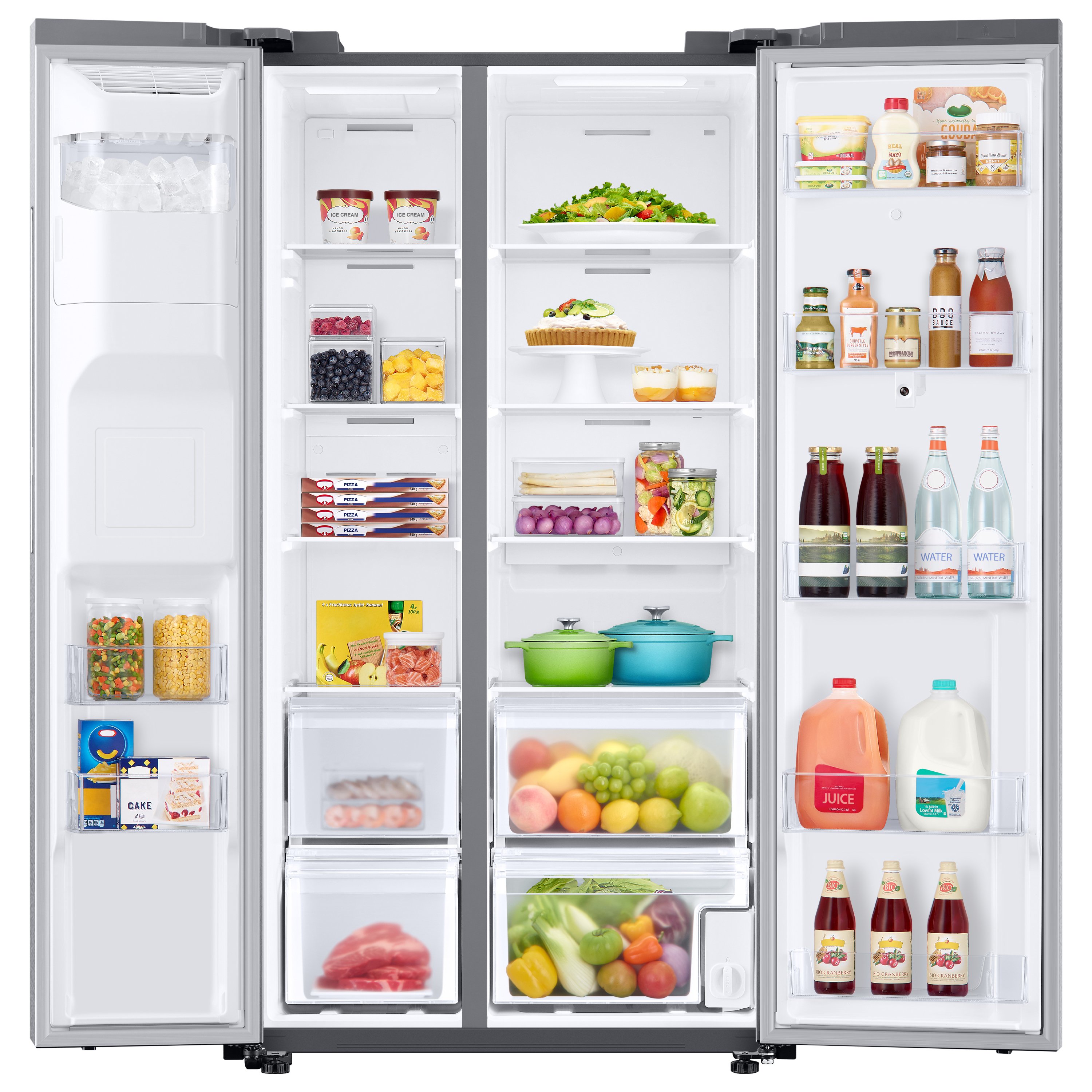 RS22T5561SR Samsung 36 Inch Side by Side Smart Refrigerator with Family Hub - Counter Depth, 22.5 cu. ft., Fingerprint Resistant Stainless Steel-2