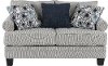 Marine Blue and Cream Striped Loveseat - Santa Barbara