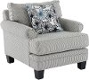 Marine Blue and Cream Striped Chair - Santa Barbara