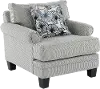 Santa Barbara Blue and Cream Striped Chair