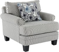 Santa Barbara Marine Blue and Cream Striped Chair