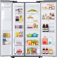 RS27T5561SR Samsung 36 Inch Side by Side Refrigerator with Family Hub - 26.7 cu. ft., Fingerprint Resistant Stainless Steel-2