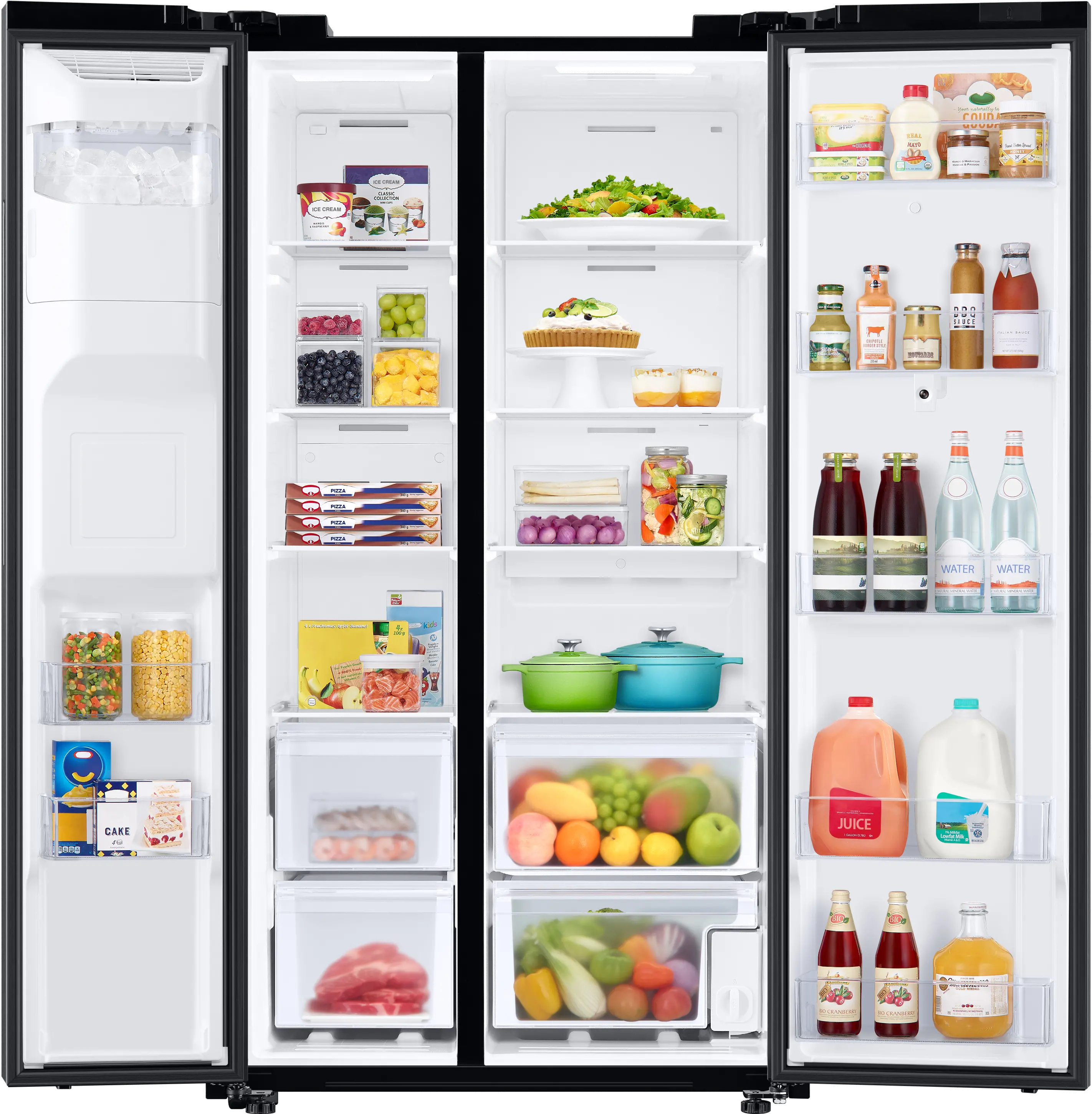RS27T5561SG Samsung 26.7 cu ft Side by Side Refrigerator - Black Stainless Steel-2