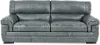 Marco Blue-Gray Leather Sofa