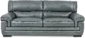 Marco Blue-Gray Leather Sofa
