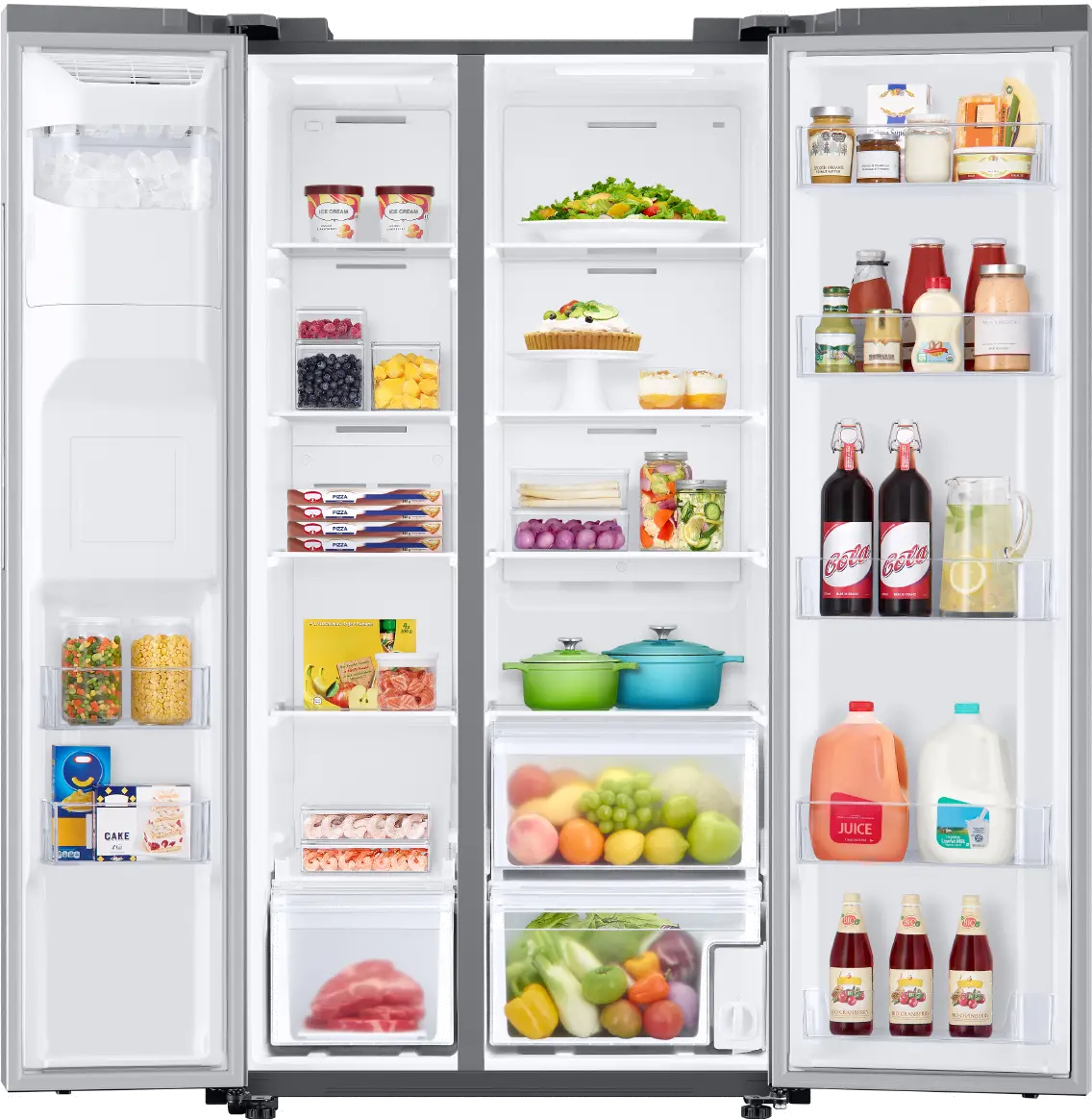 RS22T5201SR Samsung 22 cu ft Side by Side Refrigerator - Counter Depth Stainless Steel-2