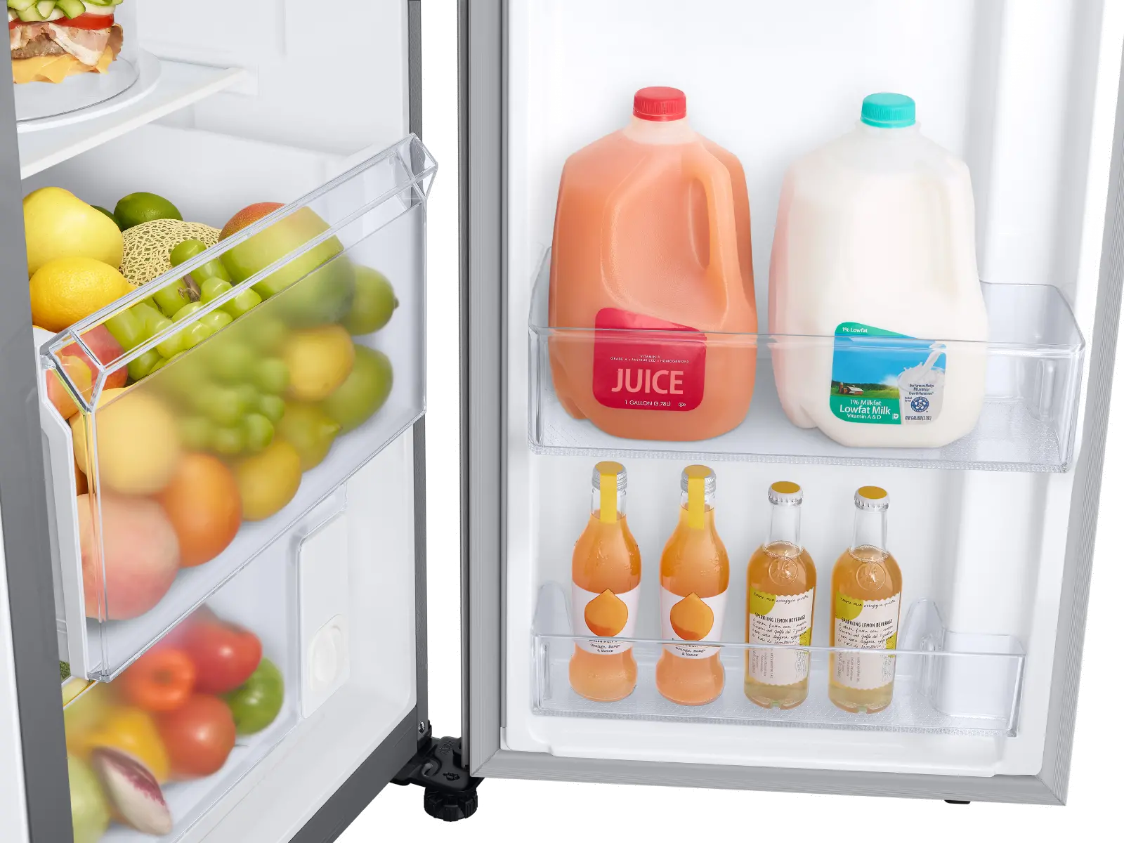 RS22T5201SR Samsung 22 cu ft Side by Side Refrigerator - Counter Depth Stainless Steel-4