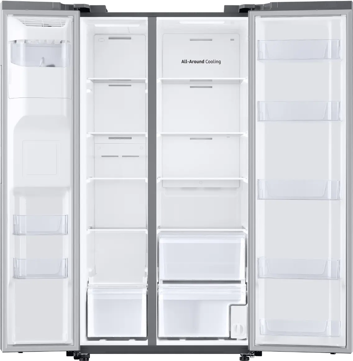 RS22T5201SR Samsung 22 cu ft Side by Side Refrigerator - Counter Depth Stainless Steel-6