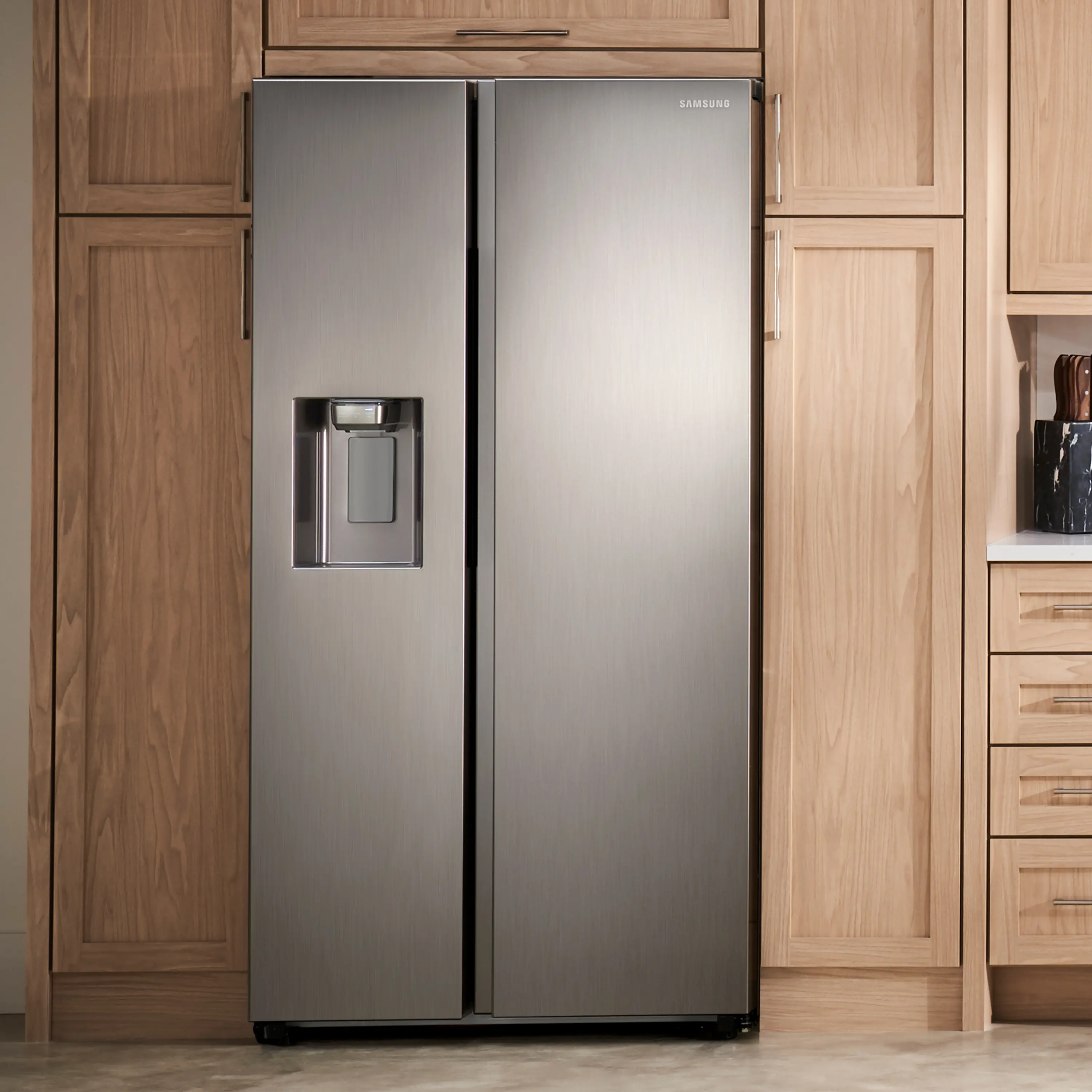 RS22T5201SR Samsung 22 cu ft Side by Side Refrigerator - Counter Depth Stainless Steel-7