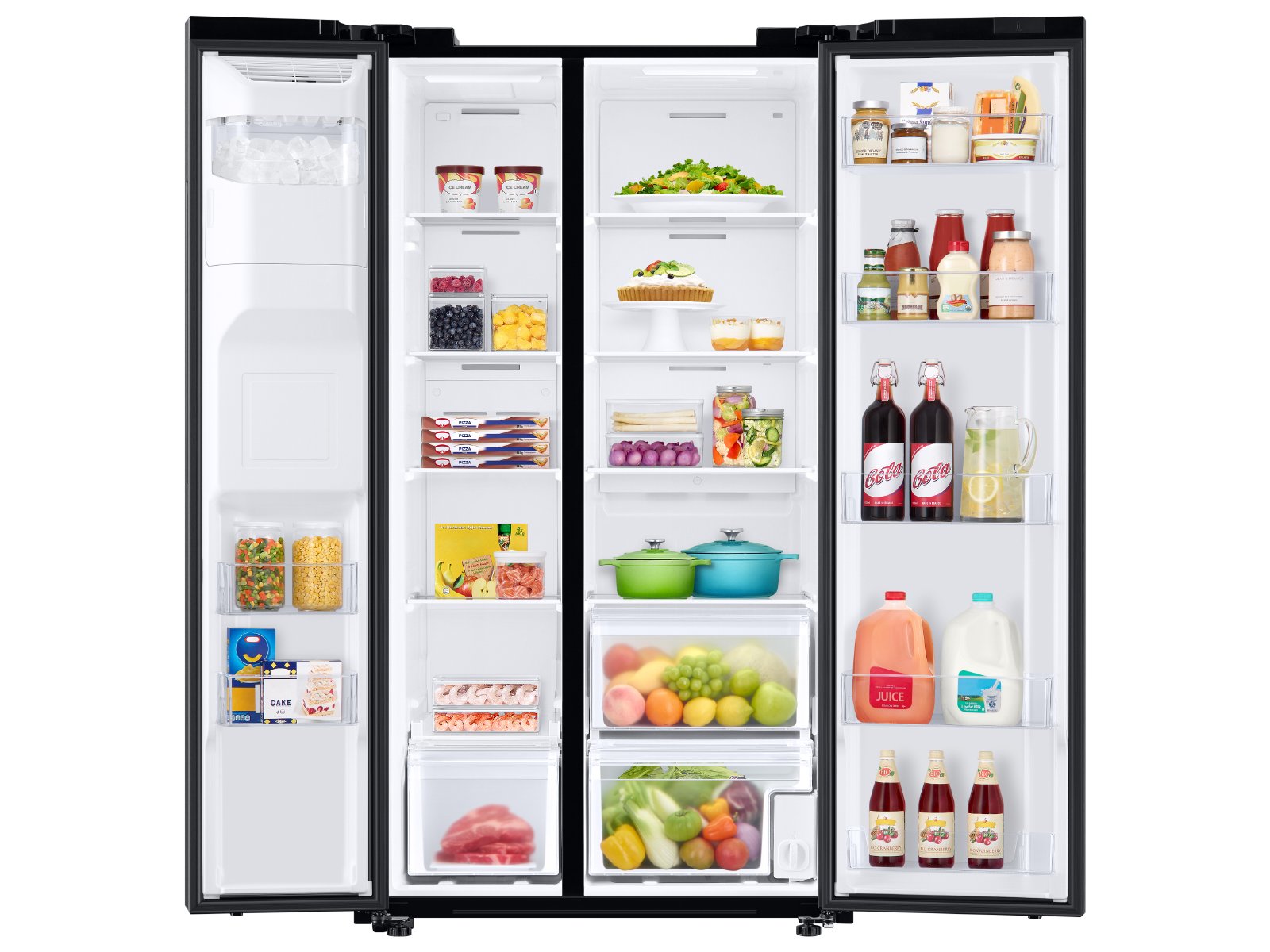 RS22T5201SG Samsung 36 Inch Counter Depth Side by Side Refrigerator - 22 cu. ft. Smudge Resistant Black Stainless Steel-2
