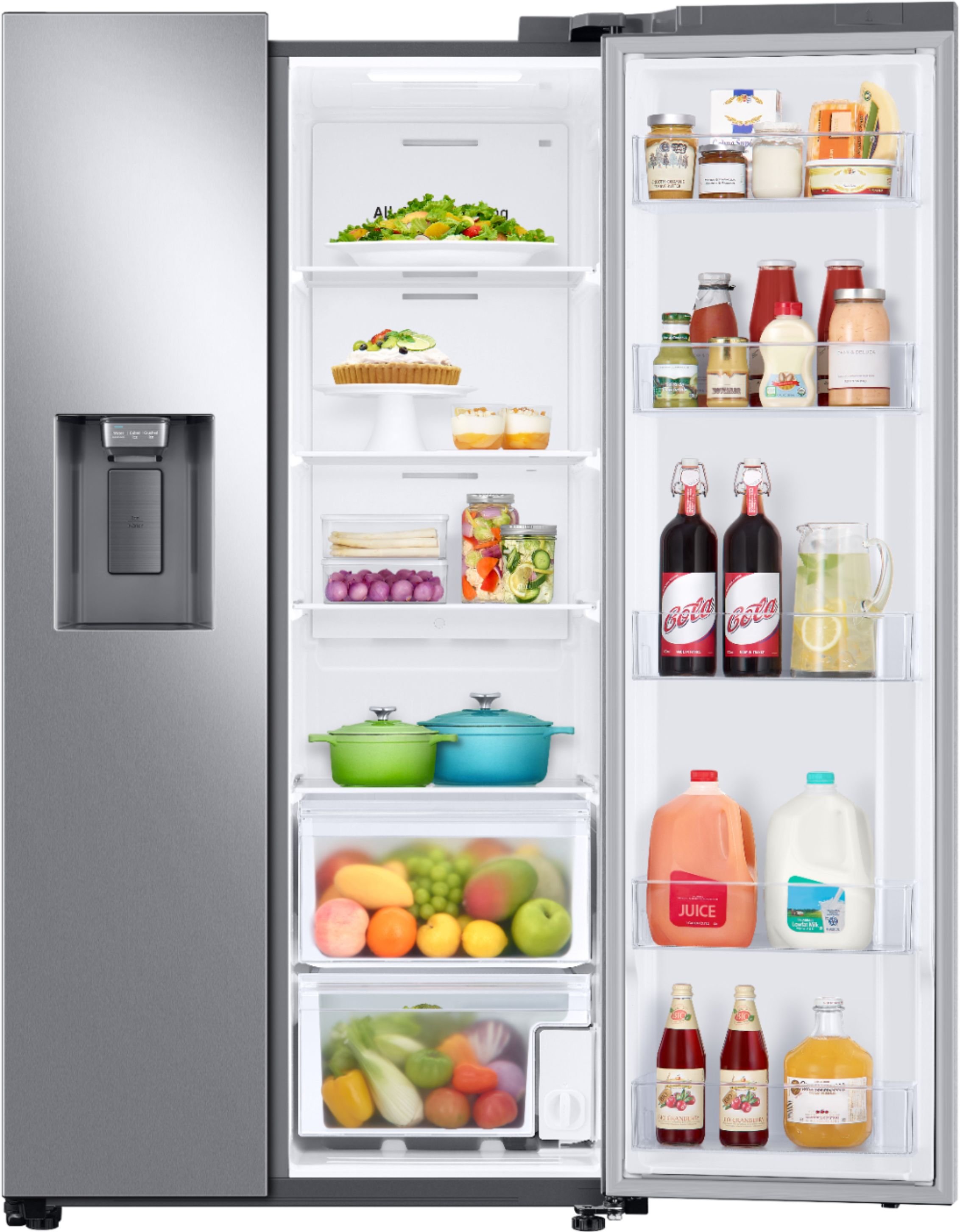 RS27T5200SR Samsung 27.4 cu ft Side by Side Refrigerator - 36 W Smudge Resistant Stainless Steel-6