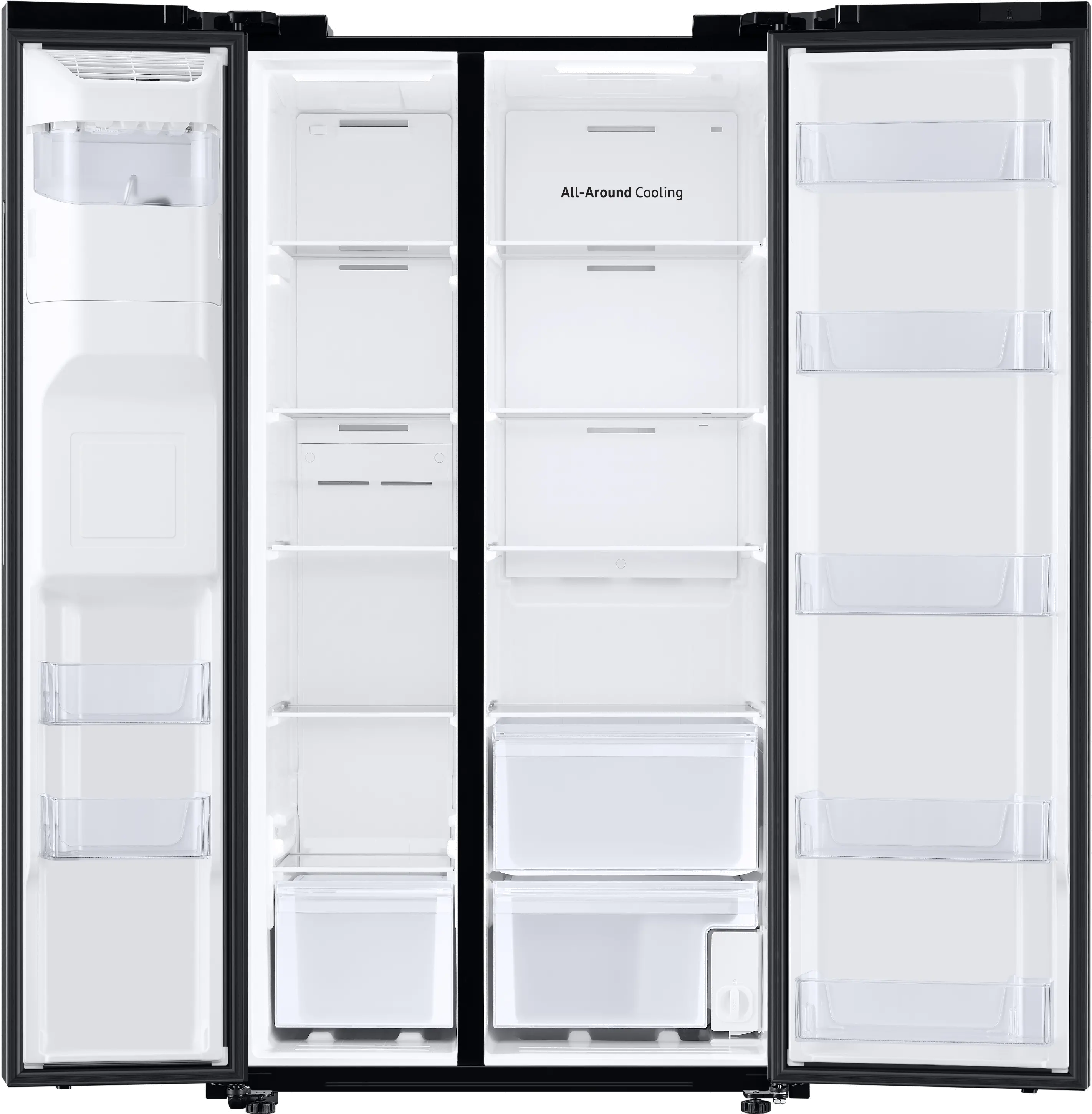 RS27T5200SG Samsung 27.4 cu ft Side by Side Refrigerator - Black Stainless Steel-2