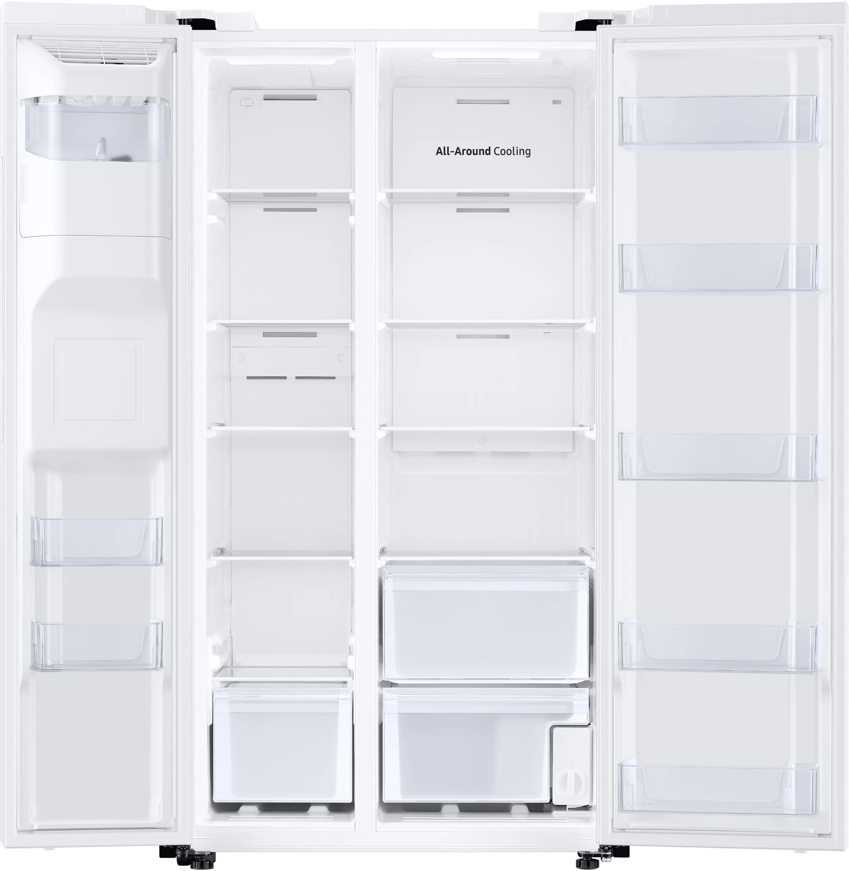 RS27T5200WW Samsung 27.4 cu ft Side by Side Refrigerator - White-2