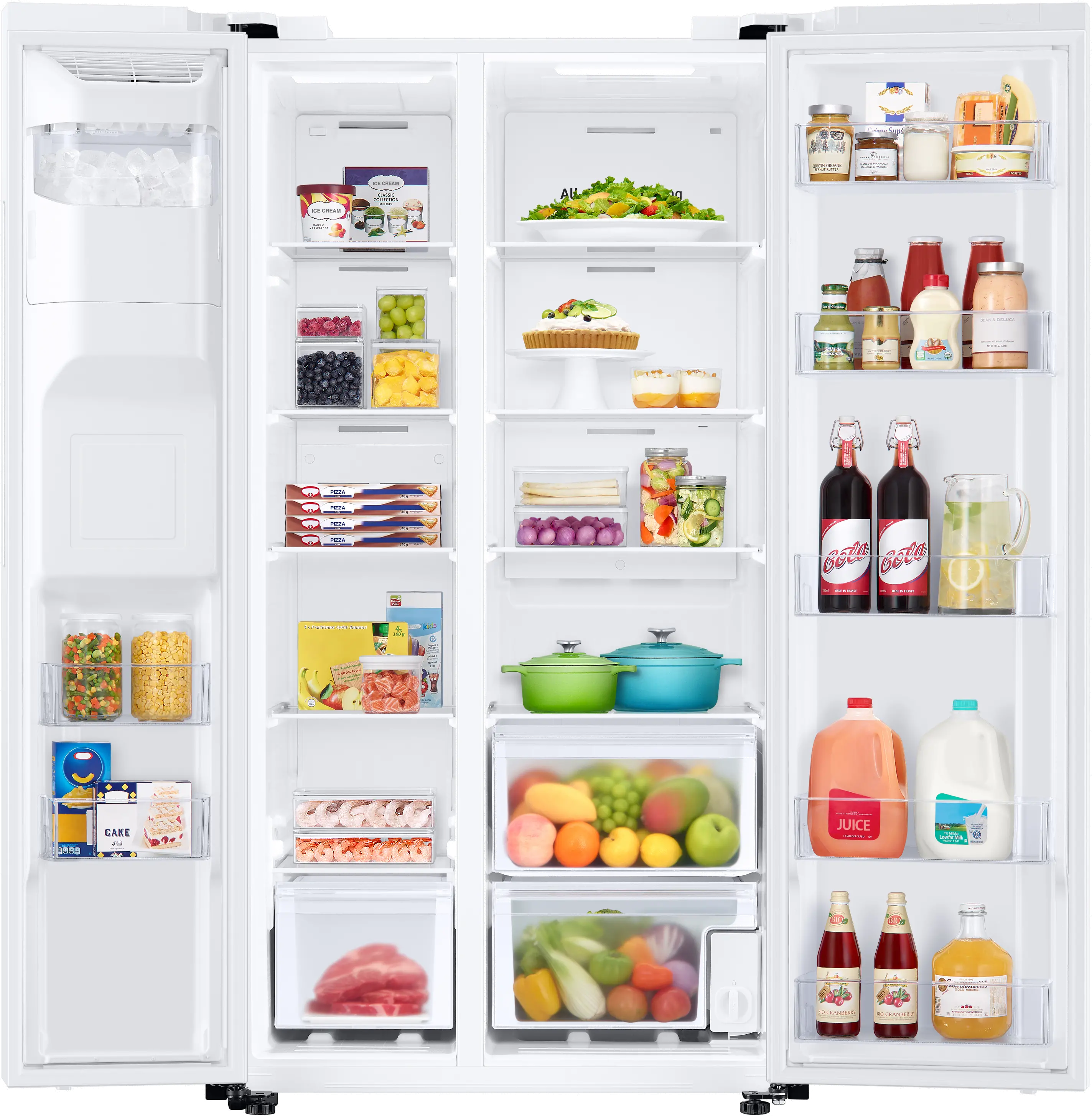 RS27T5200WW Samsung 27.4 cu ft Side by Side Refrigerator - White-4