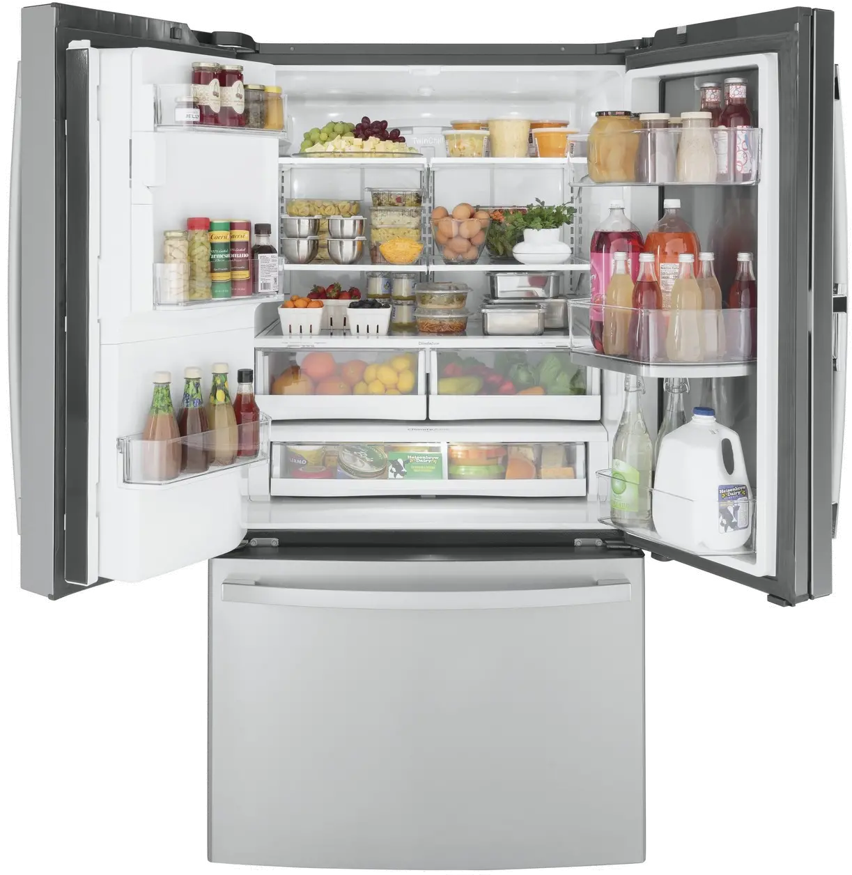 GFD28GYNFS GE 27.65 cu ft French Door in Door Refrigerator - Stainless Steel-3