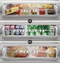 PWE23KYNFS GE Profile 36 Inch French Door Refrigerator 23.1 cu. ft. - Smudge Resistant Stainless Steel Counter Depth-8