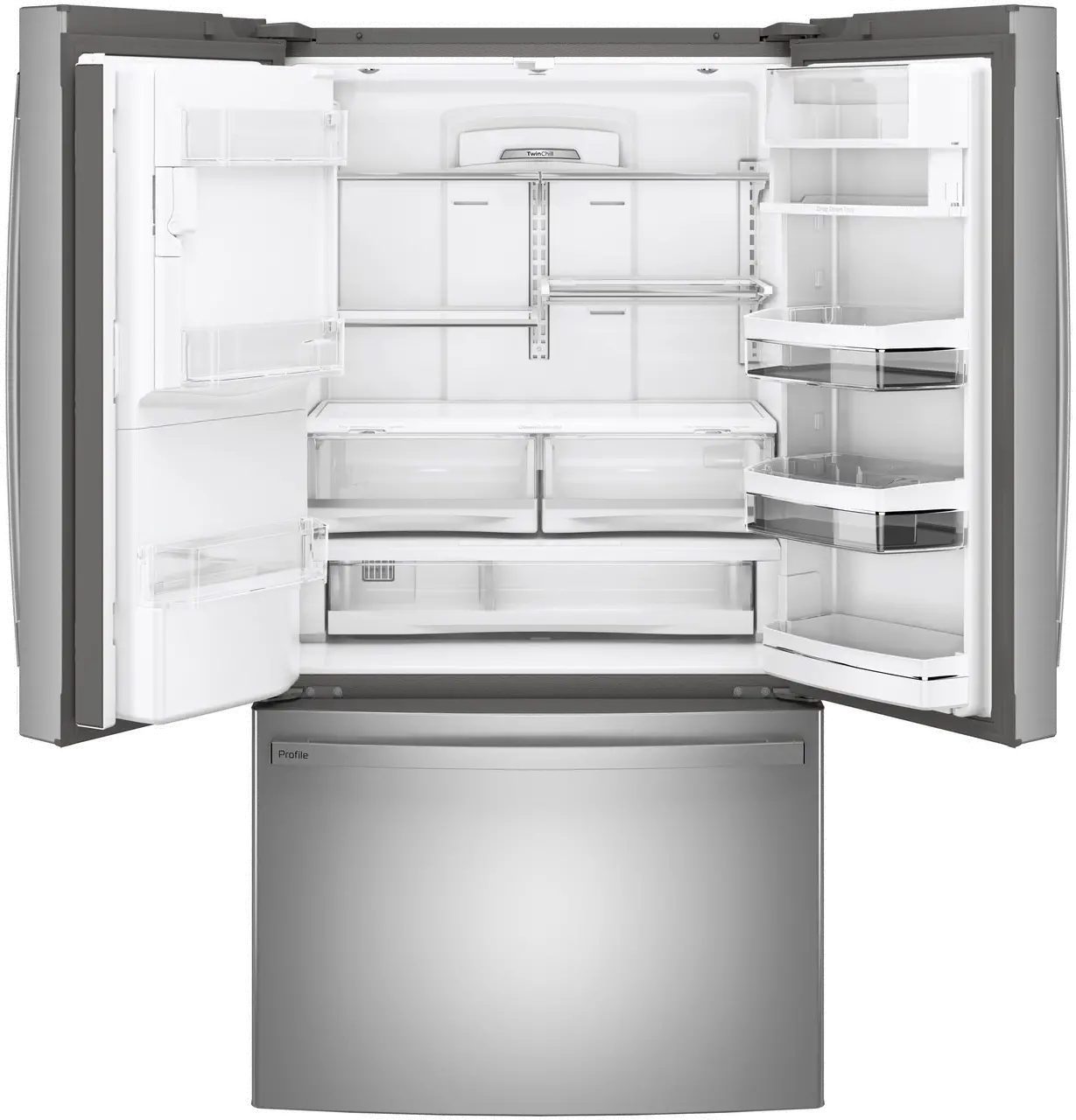 PYE22PYNFS GE Profile 22 cu ft French Door Refrigerator - Counter Depth Stainless Steel-3