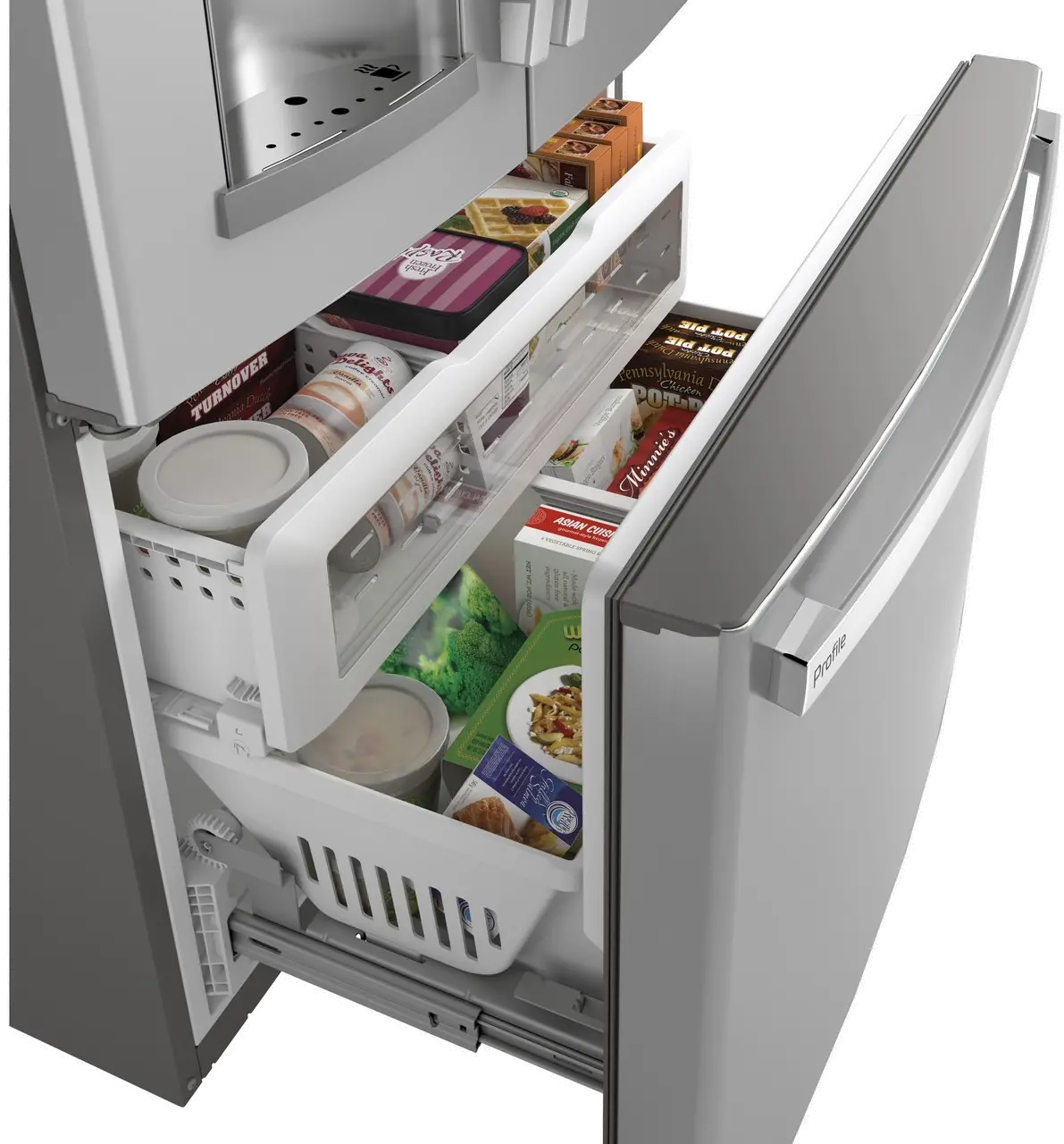 PYE22PYNFS GE Profile 22 cu ft French Door Refrigerator - Counter Depth Stainless Steel-8