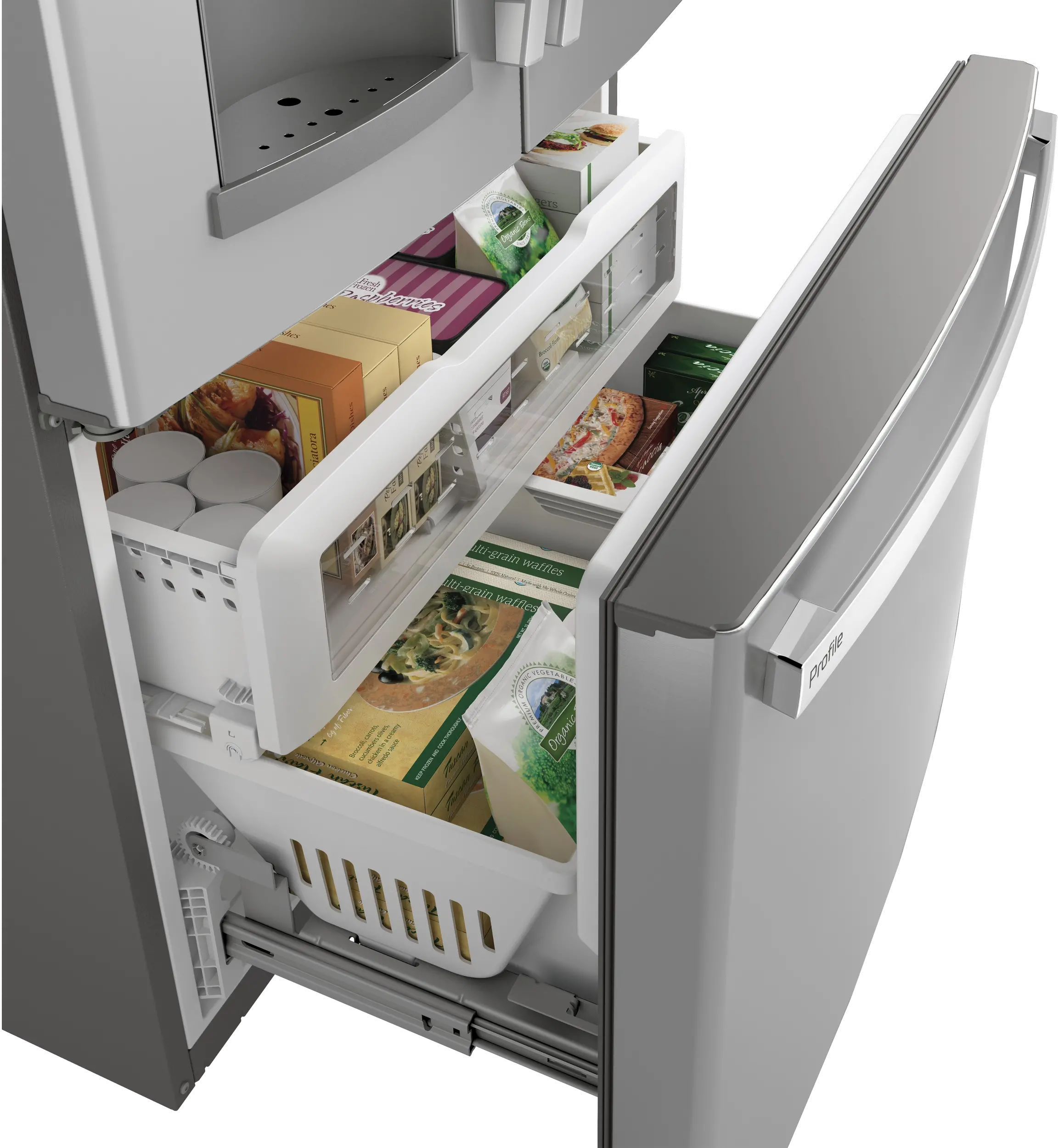 PYE22KYNFS GE Profile 22 cu ft French Door Refrigerator - Counter Depth Stainless Steel-5