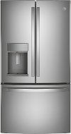 PYE22KYNFS GE Profile Counter Depth French Door Refrigerator - 22 cu. ft., 36 Inch Smudge Resistant Stainless Steel