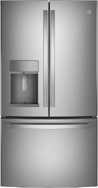 PYE22KYNFS GE Profile Counter Depth French Door Refrigerator - 22 cu. ft., 36 Inch Smudge Resistant Stainless Steel